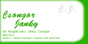 csongor janky business card